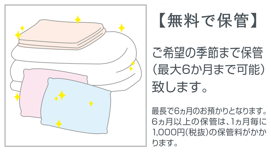 ふとんパック 無料保管期間