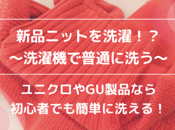 新品ニットを洗濯 洗濯機で普通に洗う