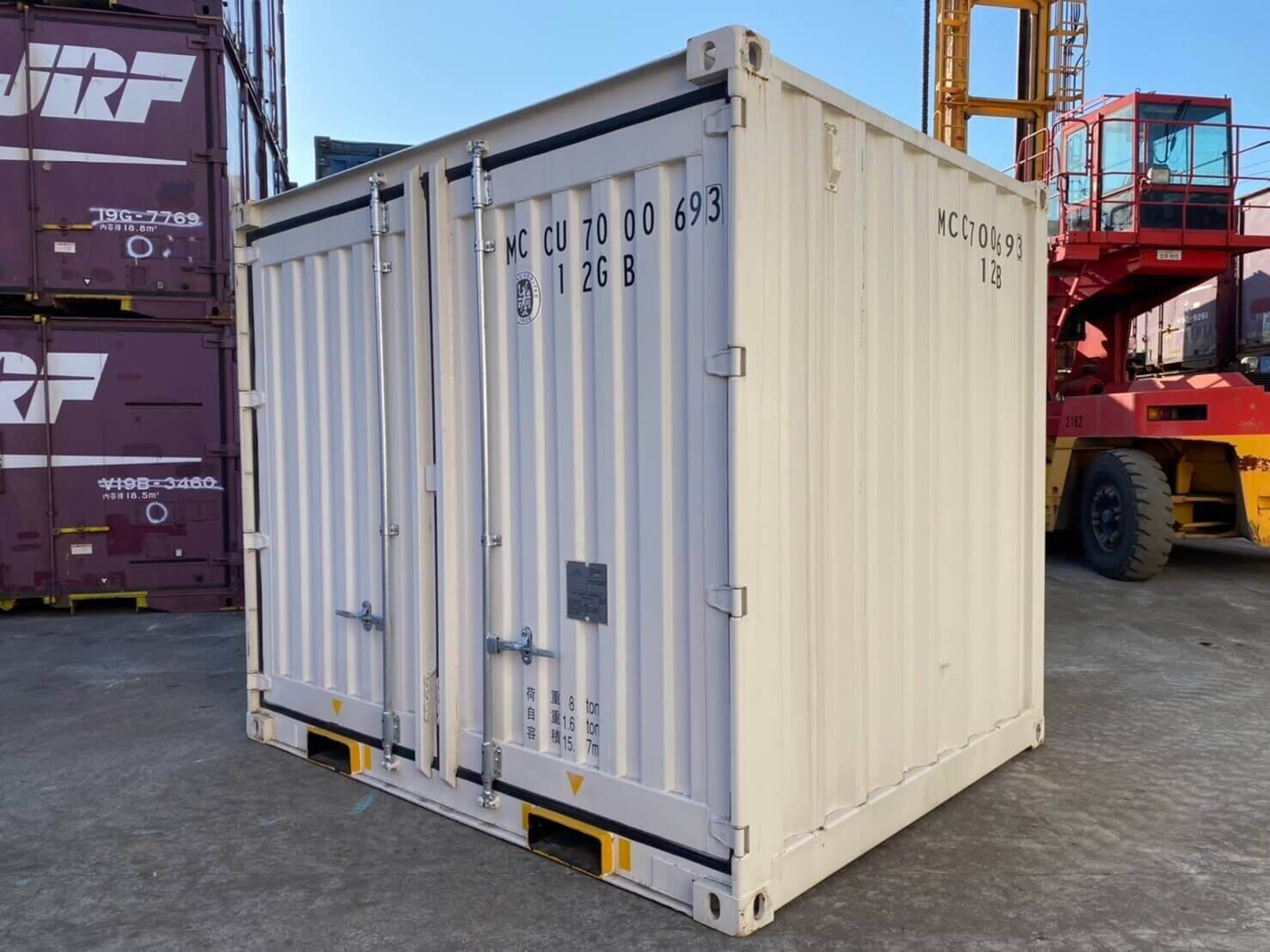 10ft 新品コンテナ／側面開き／アイボリー_04