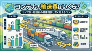 コンテナの輸送費はいくら？サイズ別・距離別の費用目安と安く抑える 