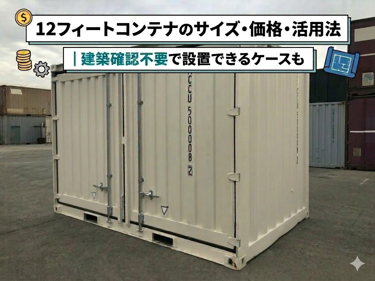 12フィートコンテナのサイズ・価格・活用法｜建築確認不要で設置できる 