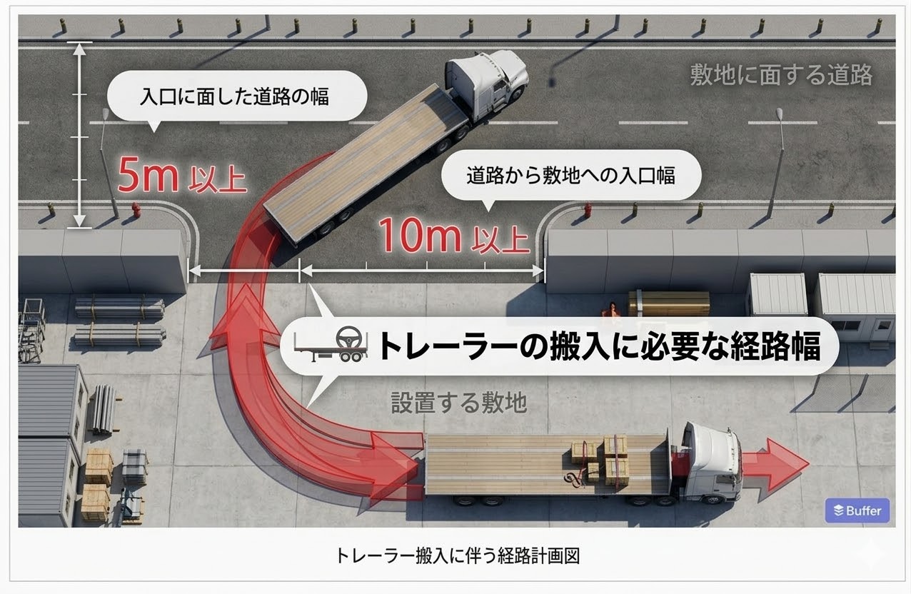 40ft（トレーラーでの搬入）