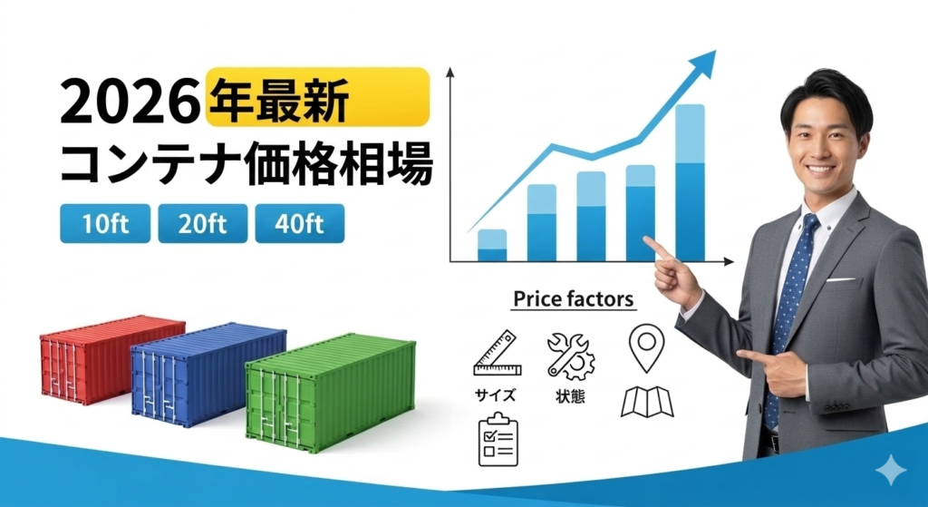 【2026年最新】サイズ別コンテナ価格一覧表