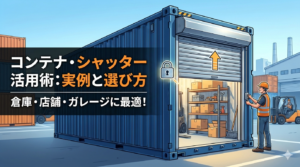 シャッター付きコンテナのメリットと価格｜バイクガレージ・倉庫に人気の理由