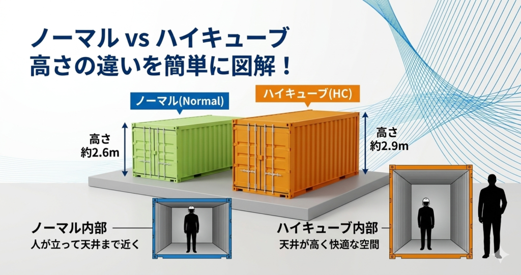 ノーマルとハイキューブ、何が違う？