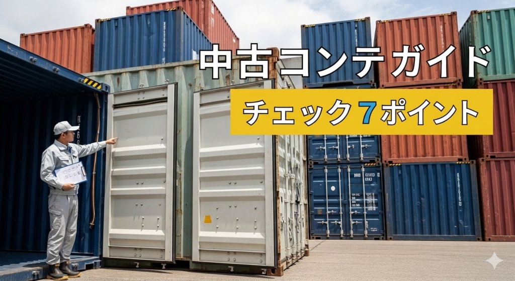 中古コンテナの選び方ガイド｜購入前にチェックすべき7つのポイント