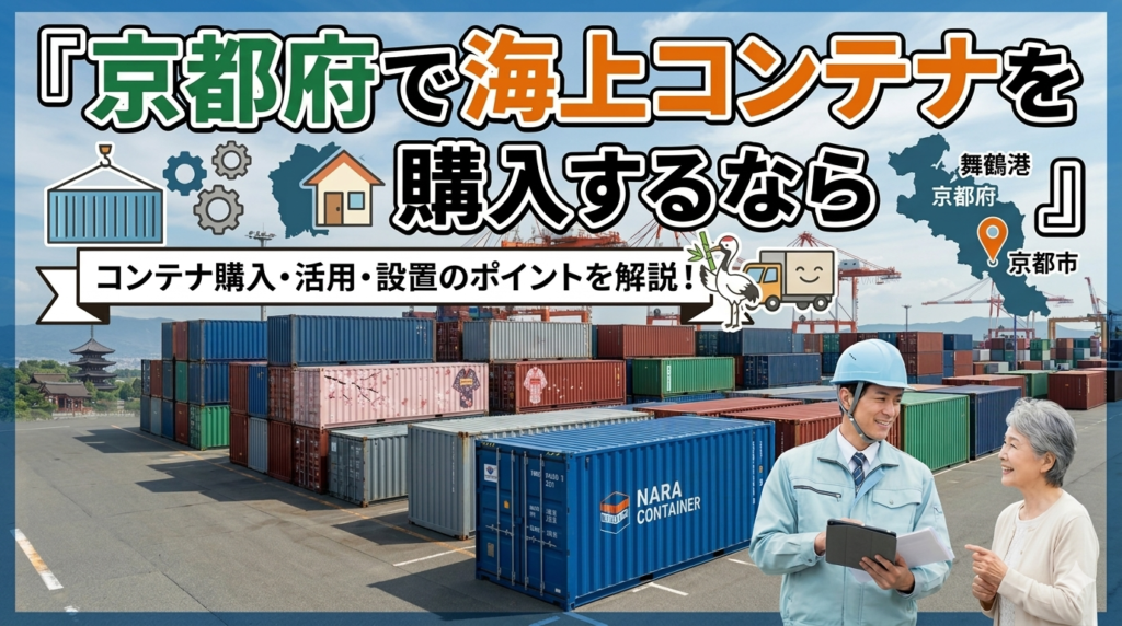 京都府でコンテナを購入するなら｜景観規制と伝統産業の街でのコンテナ活用法