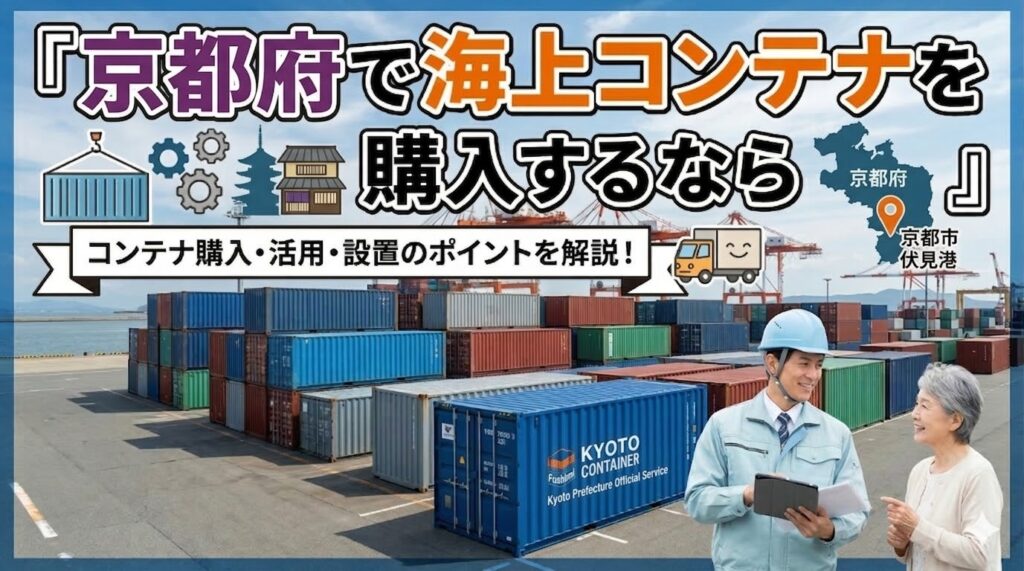 京都府でコンテナを購入するなら｜景観規制と伝統産業の街でのコンテナ活用法