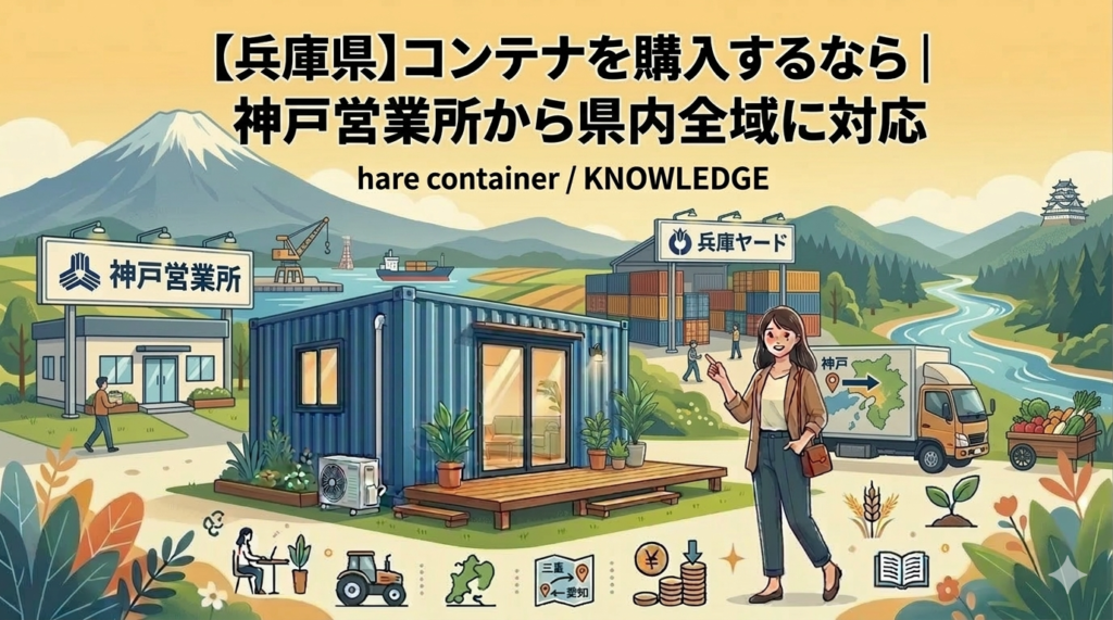 兵庫県でコンテナを購入するなら｜神戸営業所から県内全域に対応