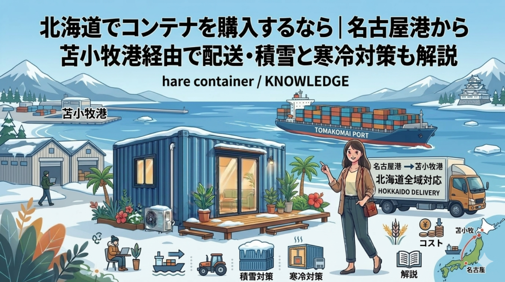 北海道でコンテナを購入するなら｜名古屋港から苫小牧港経由で配送・積雪と寒冷対策も解説