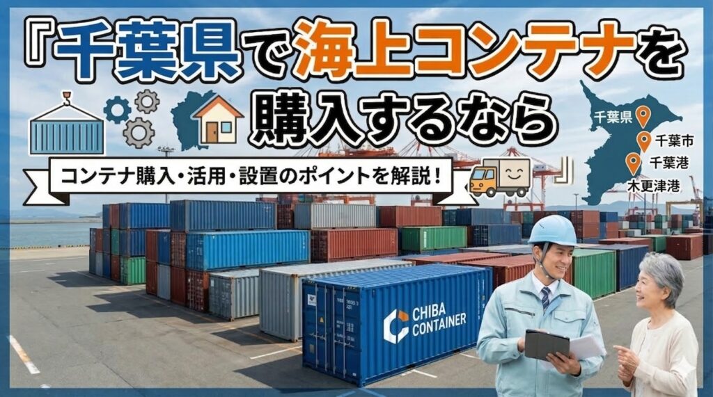 千葉県でコンテナを購入するなら｜京葉工業地帯から房総の農業まで幅広く対応