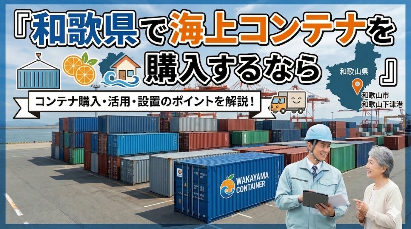 和歌山県でコンテナを購入するなら｜みかん・梅の農業倉庫と台風対策に強いコンテナ