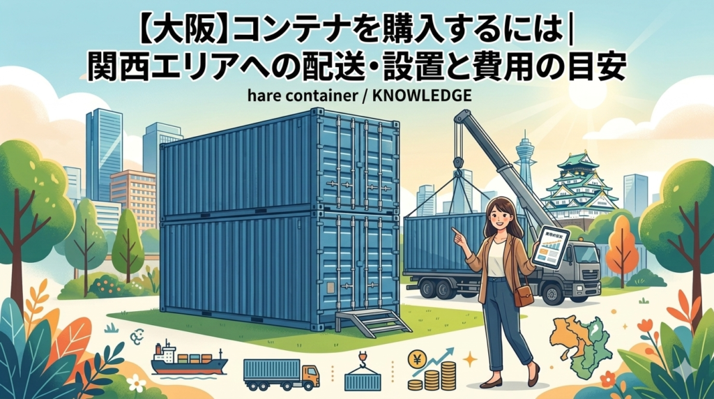 大阪でコンテナを購入するには｜関西エリアへの配送・設置と費用の目安