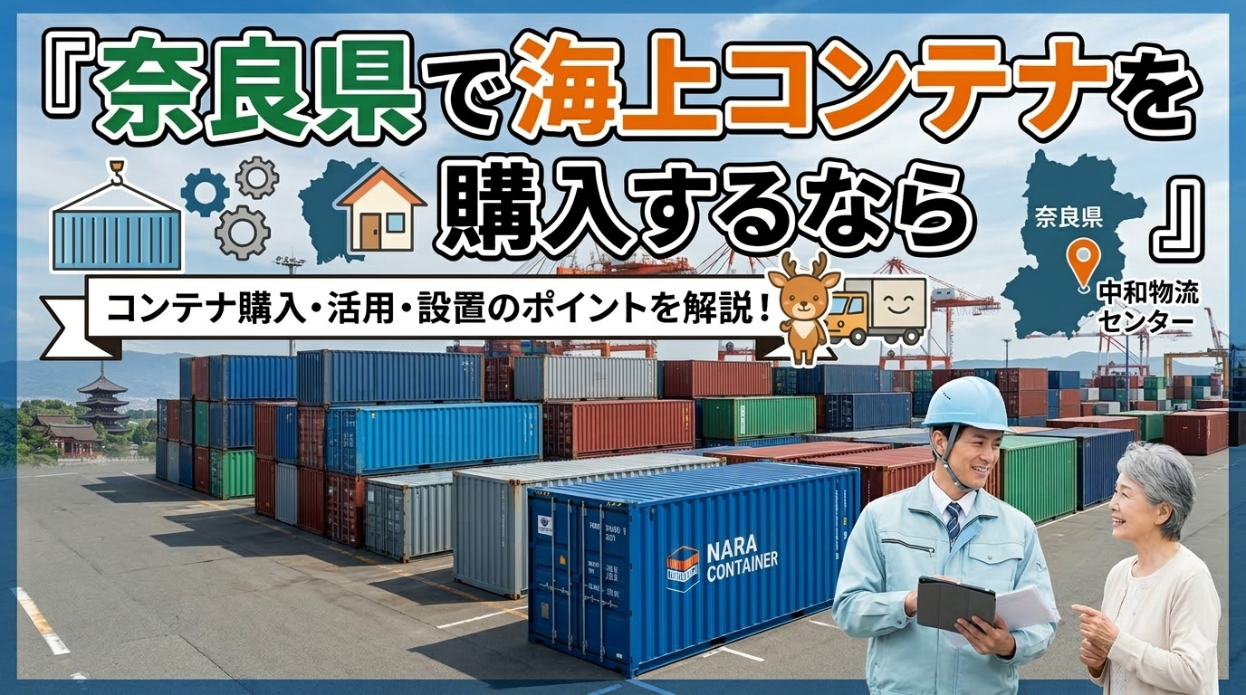 奈良県でコンテナを購入するなら｜内陸県で塩害の心配なし・名古屋から近距離配送