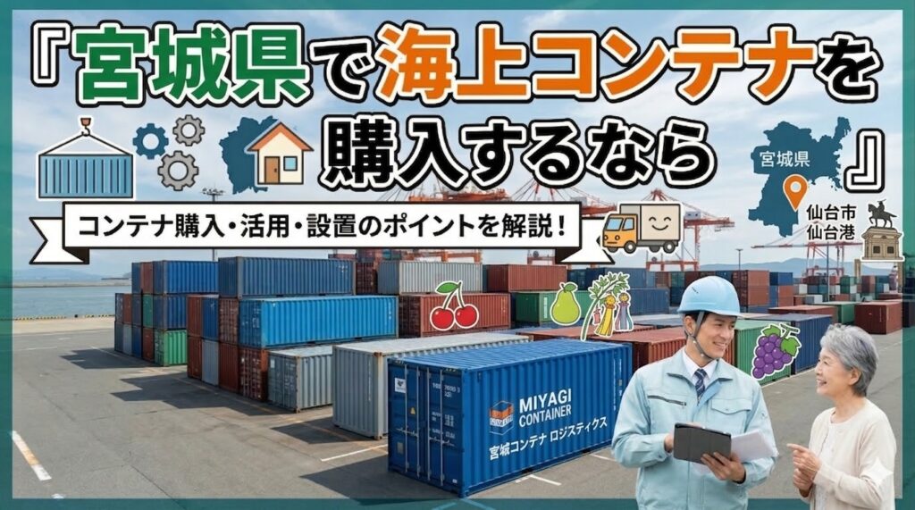 宮城県でコンテナを購入するなら｜東北最大の経済圏・仙台を中心に産業が集積