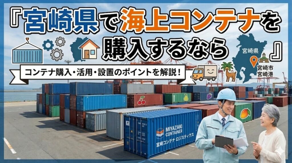 宮崎県でコンテナを購入するなら｜都城市に20FTワンウェイコンテナの納品実績あり