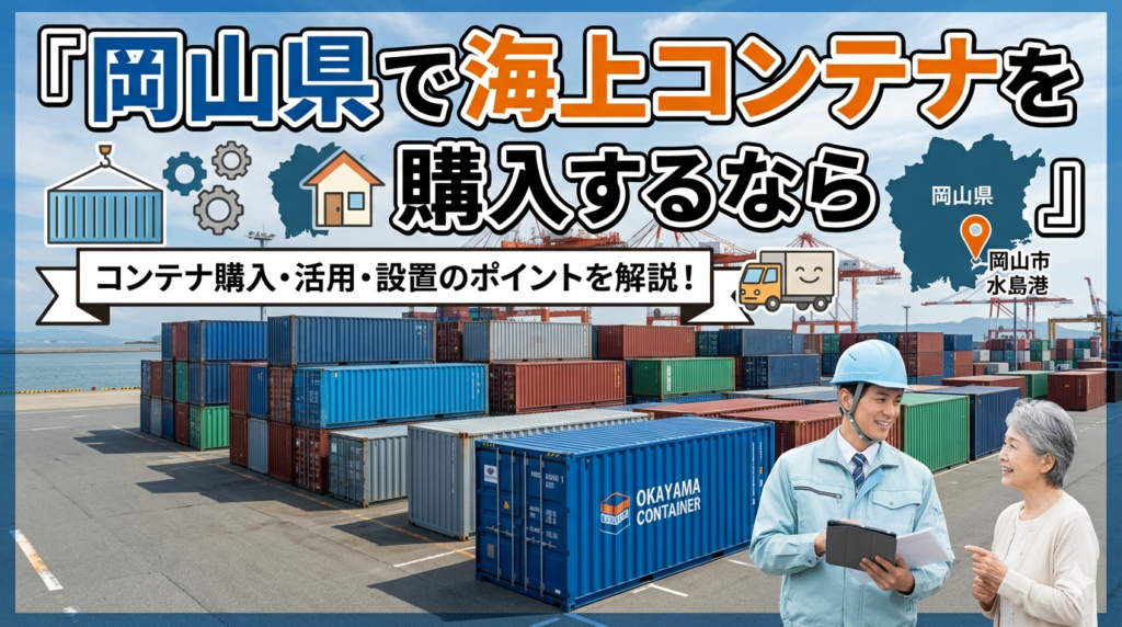 岡山県でコンテナを購入するなら｜「晴れの国」の温暖な気候と水島工業地帯の需要