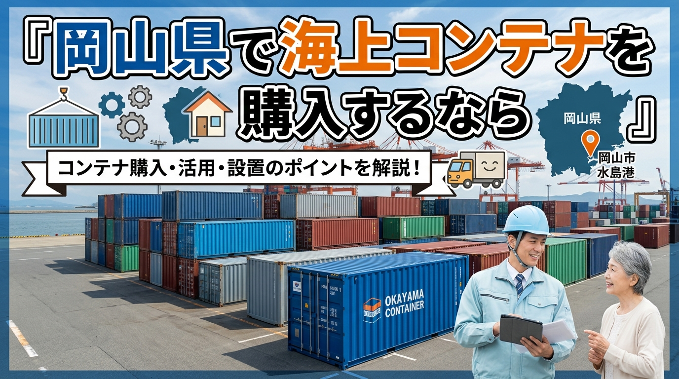 岡山県でコンテナを購入するなら｜「晴れの国」の温暖な気候と水島工業地帯の需要