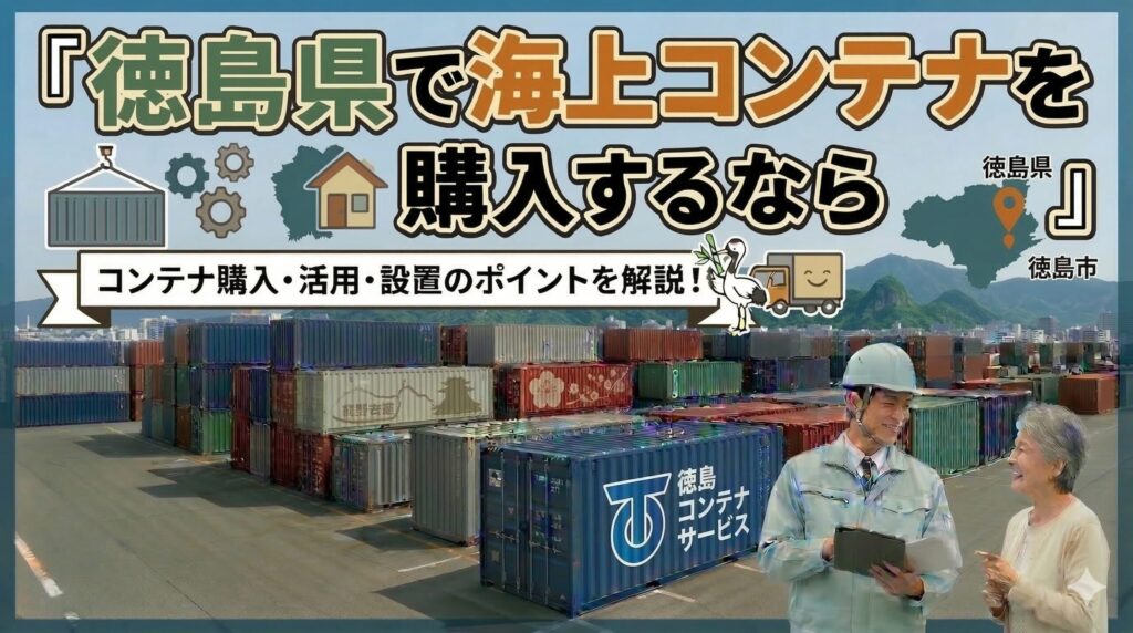 徳島県でコンテナを購入するなら｜ISO規格コンテナで建築確認申請を取得した実績あり
