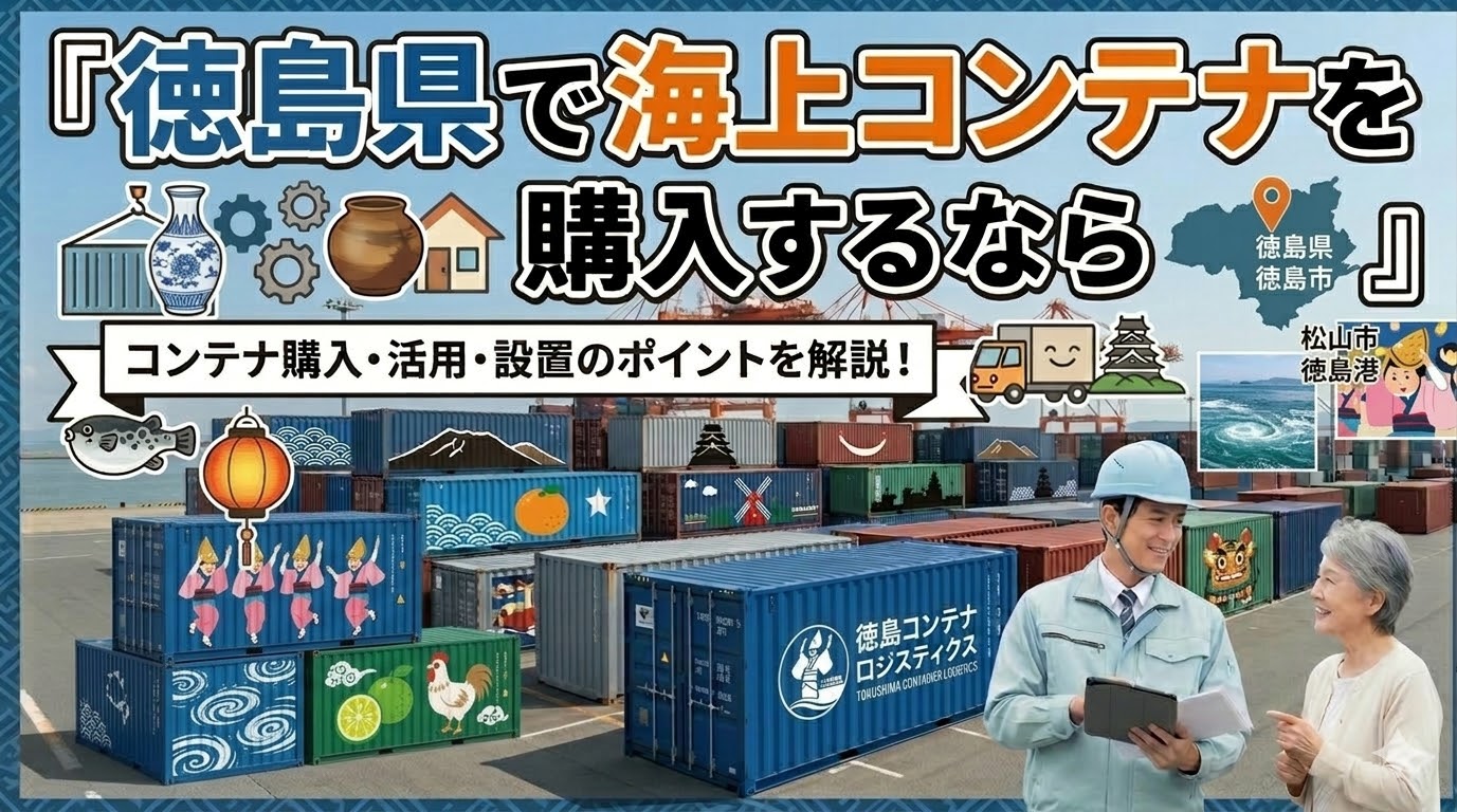 徳島県でコンテナを購入するなら｜ISO規格コンテナで建築確認申請を取得した実績あり2