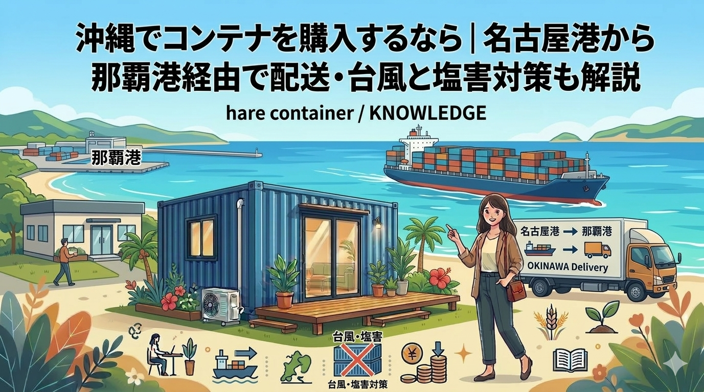 沖縄でコンテナを購入するなら｜名古屋港から那覇港経由で配送・台風と塩害対策も解説