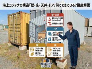 海上コンテナの構造を徹底解説｜壁・床・天井・ドアは何でできている？