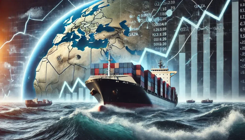 海上運賃の急落リスクとガザ停戦の行方を気にかける船会社