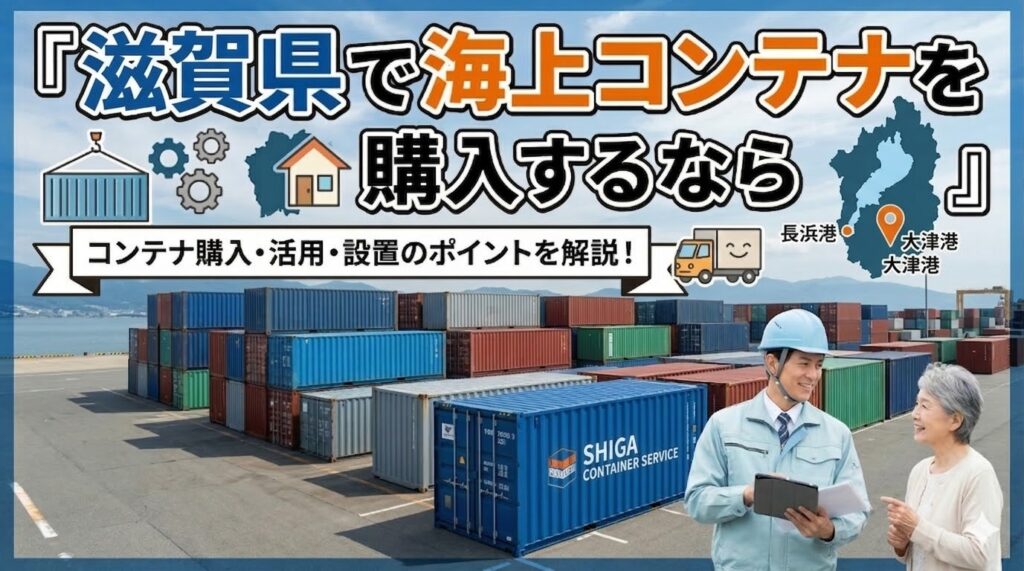 滋賀県でコンテナを購入するなら｜名古屋から最短1.5時間。輸送費を抑えやすい近距離エリア