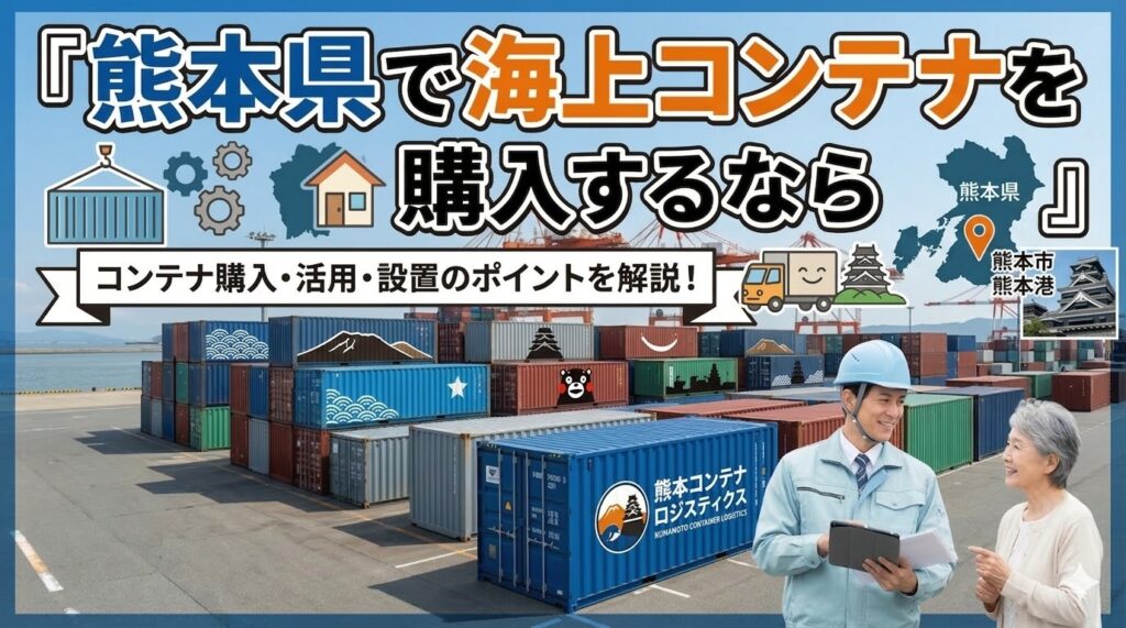 熊本県でコンテナを購入するなら｜TSMC進出で注目の半導体関連エリアにも対応