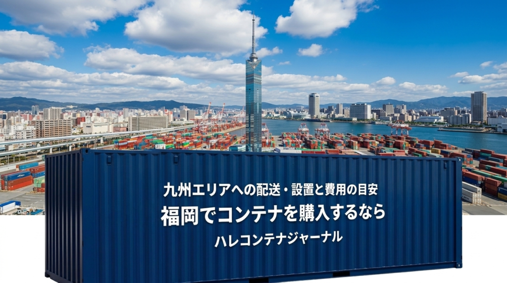 福岡でコンテナを購入するなら｜九州エリアの配送・設置と費用の目安