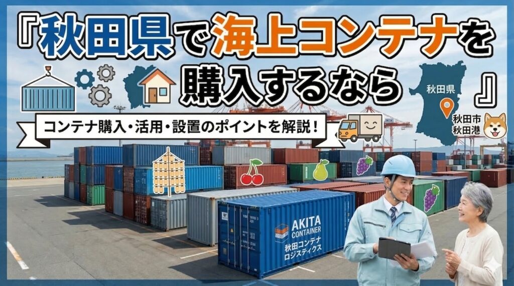 秋田県でコンテナを購入するなら｜あきたこまちの米どころ×日本海側の豪雪地帯への対策も解説