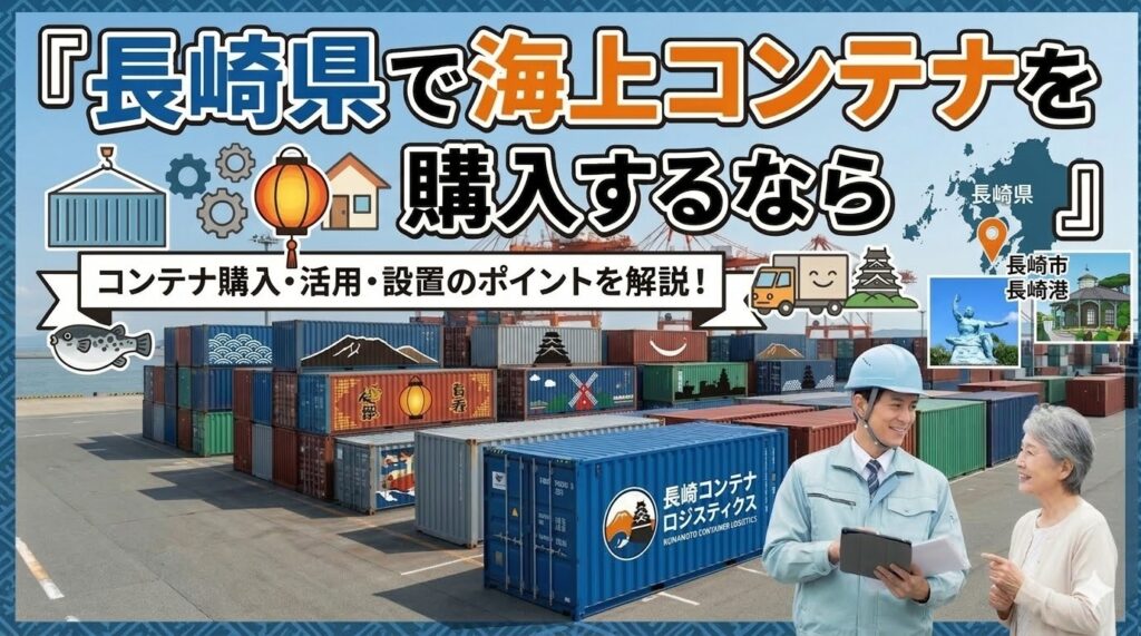 長崎県でコンテナを購入するなら｜離島への船便輸送にも対応