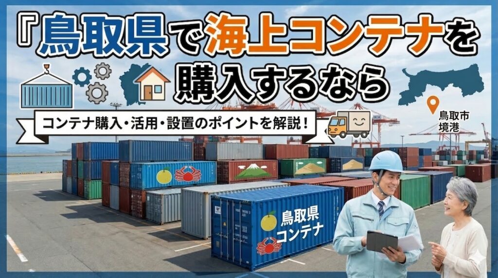 鳥取県でコンテナを購入するなら｜二十世紀梨日本一×境港カニ日本一の日本海側の県