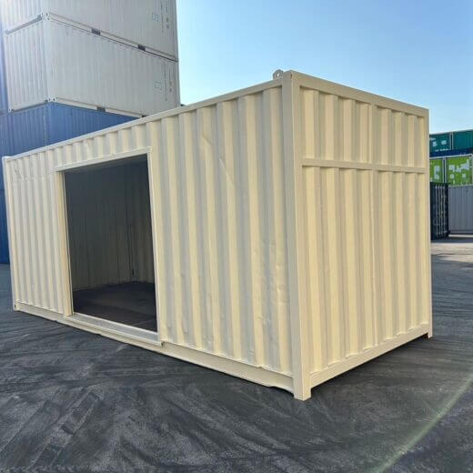 20FT2mシャッター付き中古コンテナ