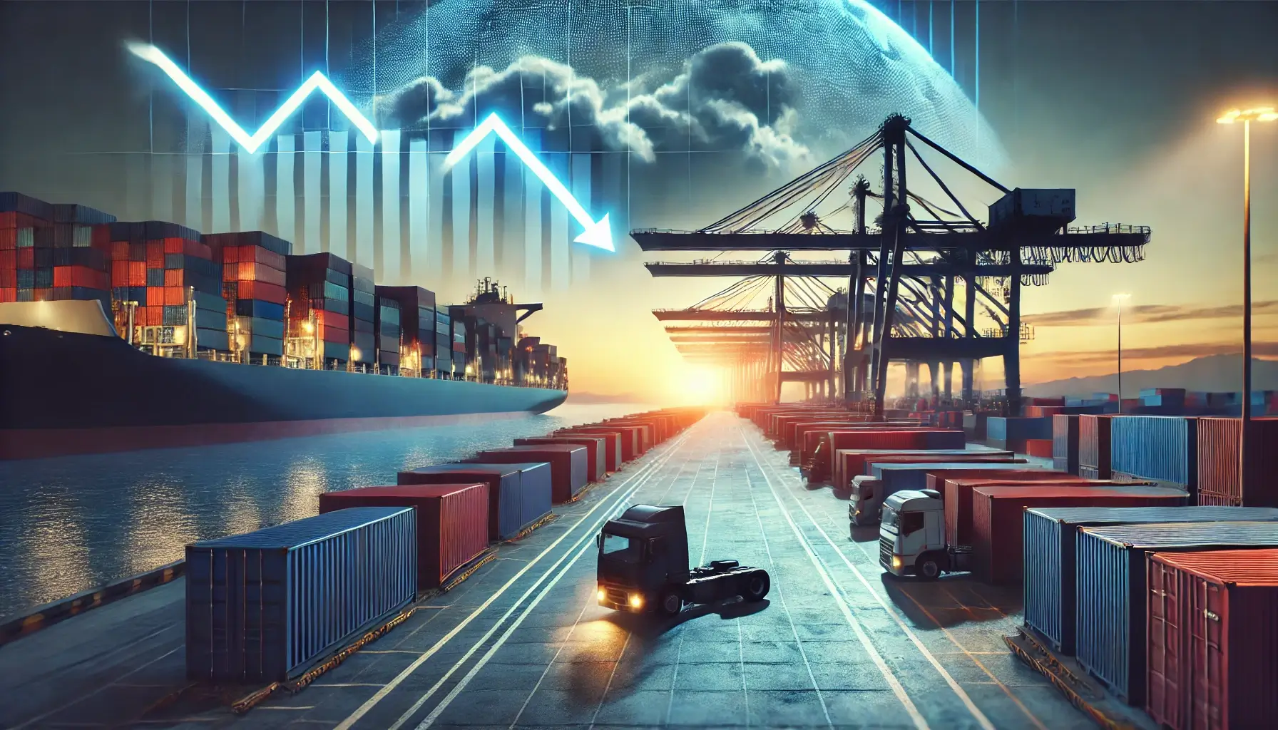 関税政策により需要の先食いでコンテナ市況は急落