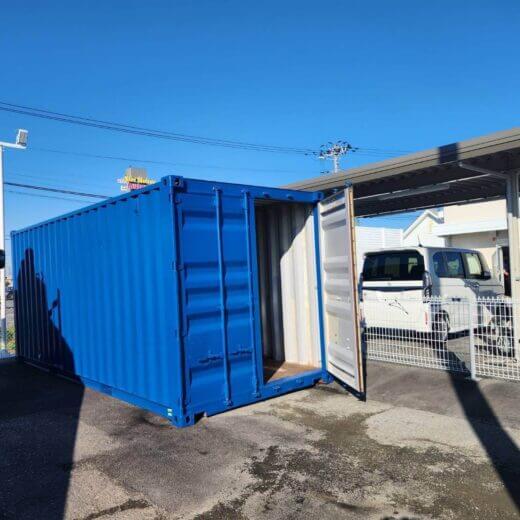 宮城県東松島市 20フィート中古コンテナ 全面塗装 設置