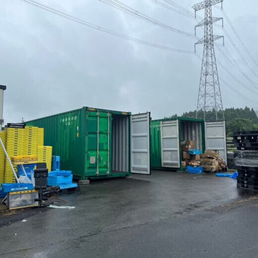三重県桑名市 40フィート中古コンテナ ハイキューブ 設置