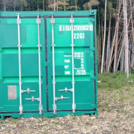 新潟県新発田市 20フィート中古コンテナ 設置